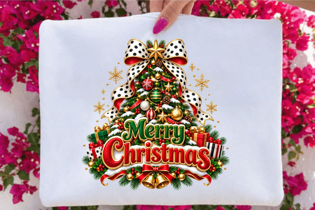Merry Christmas Tree PNG Clipart Sublimation SVGArt 