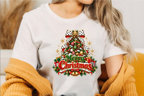 Merry Christmas Tree PNG Clipart Sublimation SVGArt 