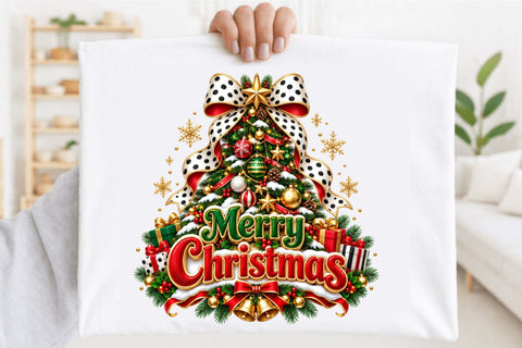 Merry Christmas Tree PNG Clipart Sublimation SVGArt 