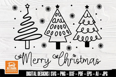 Merry Christmas tree Svg | holiday season svg | Merry Christmas t shirt | winter svg cut file | Christmas Quote svg | Christmas clipart svg SVG TonisArtStudio 