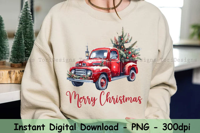 Merry Christmas Truck Png, Merry Christmas Png, Christmas Gift Png, Christmas Tree Png, Christmas Png, Sublimation Design,Digital Download Sublimation ToriDesigns 