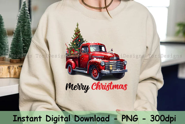 Merry Christmas Truck Png, Merry Christmas Png, Christmas Gift Png, Christmas Tree Png, Christmas Png, Sublimation Design,Digital Download Sublimation ToriDesigns 