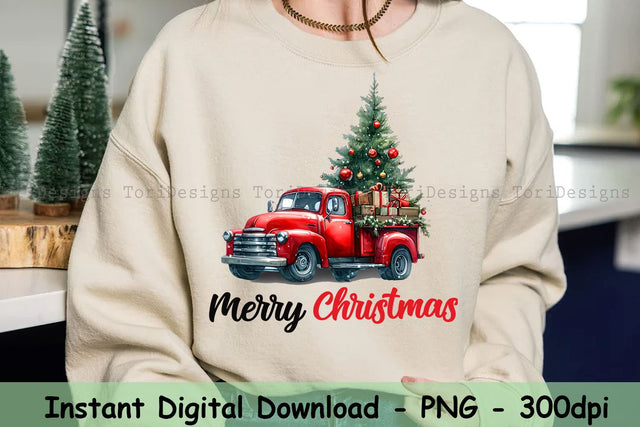Merry Christmas Truck Png,Merry Christmas Png,Christmas Gift Png,Christmas Tree Png, Christmas Truck Png, Sublimation Design,Digital Download Sublimation ToriDesigns 