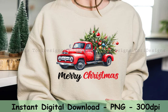 Merry Christmas Truck Png,Merry Christmas Png,Christmas Gift Png,Christmas Tree Png, Christmas Truck Png, Sublimation Design,Digital Download Sublimation ToriDesigns 