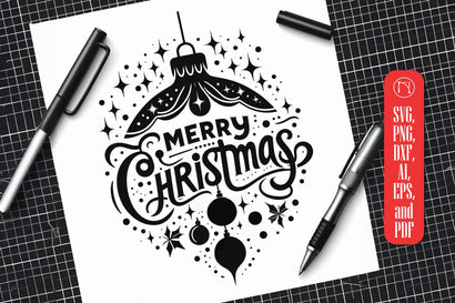 Merry Christmas Typography SVG Cut File SVG MD JOYNAL ABDIN 