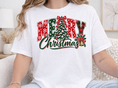 Merry Christmas Vintage Tree Bow PNG Art SVG DesignDestine 