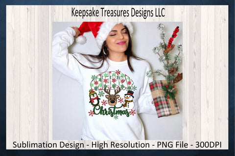 Merry Christmas Whimsical Characters Sublimation PNG Design Digital Download Sublimation Keepsake Treasures Designs LLC. 