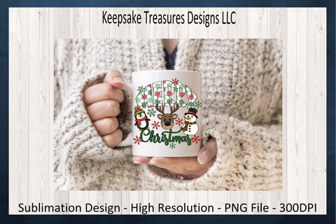 Merry Christmas Whimsical Characters Sublimation PNG Design Digital Download Sublimation Keepsake Treasures Designs LLC. 