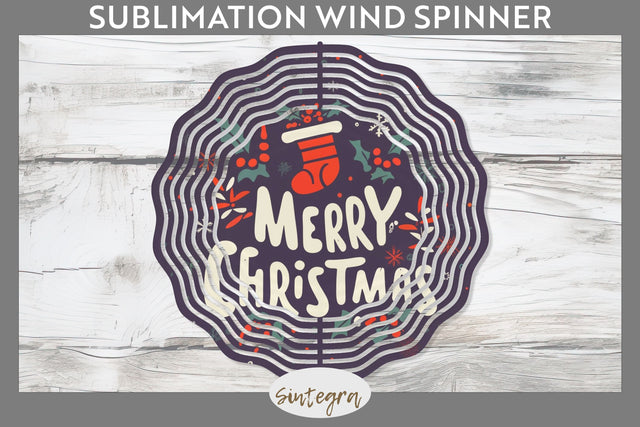 Merry Christmas Wind Spinner Sublimation Sublimation Sintegra 