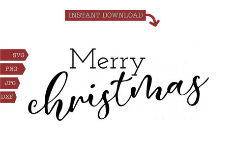Merry Christmas word art to use for sublimation, card making or vinyl crafts SVG Sharia Morton Designs 