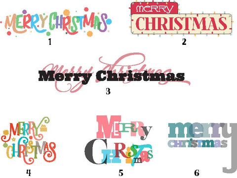 Merry Christmas Words SVG AfterTenDesign 