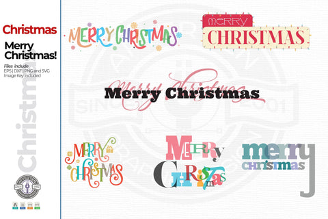 Merry Christmas Words SVG AfterTenDesign 