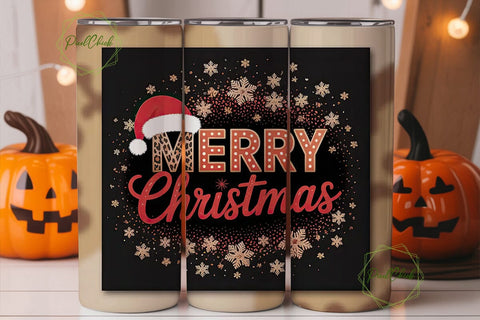 Merry Christmas Y Tumbler Wrap Sublimation PixelChick 