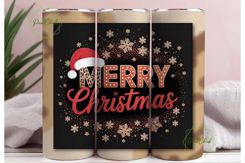 Merry Christmas Y Tumbler Wrap Sublimation PixelChick 