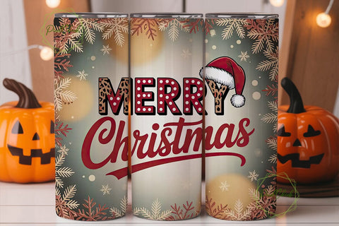 Merry Christmas Y Tumbler Wrap Sublimation PixelChick 