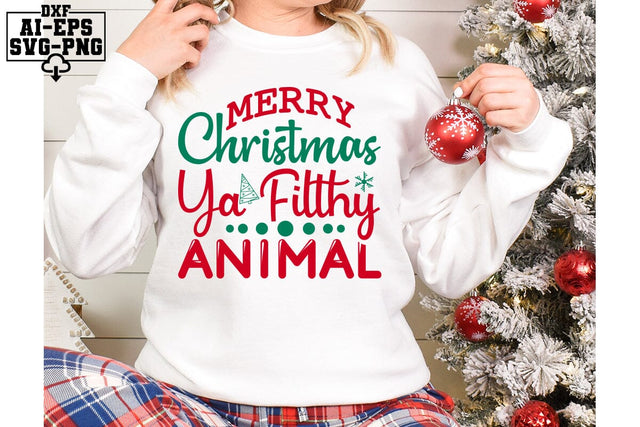 Merry Christmas Ya Filthy Animal Svg Cut Files Creative Art SVG CraftlabSvg55 