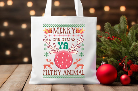 Merry christmas ya filthy animal SVG design SVG Regulrcrative 