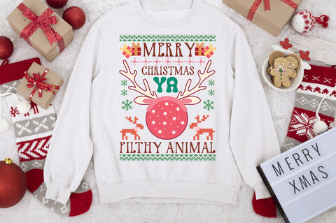 Merry christmas ya filthy animal SVG design SVG Regulrcrative 