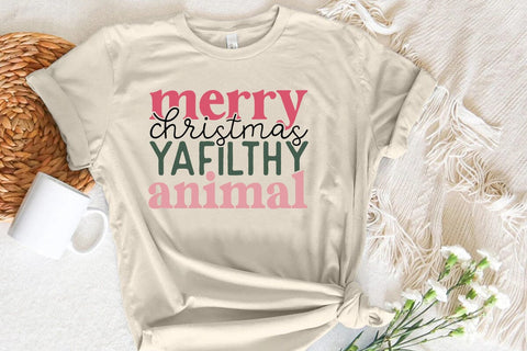 merry christmas yafilthy animal SVG Angelina750 