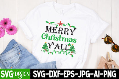 Merry Christmas Y'all SVG Design, Christmas Sublimation Design PNG, Christmas Sublimation ,Christmas Sublimation Bundle,Christmas Sublimation PNG SVG BlackCatsMedia 
