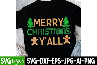 Merry Christmas Y'all SVG Design, Merry Christmas Y'all Sublimation PNG, Christmas SVG Cut File, Christmas Sublimation Design PNG, Christmas Sublimation ,Christmas Sublimation Bundle,Christmas Sublimation PNG SVG BlackCatsMedia 