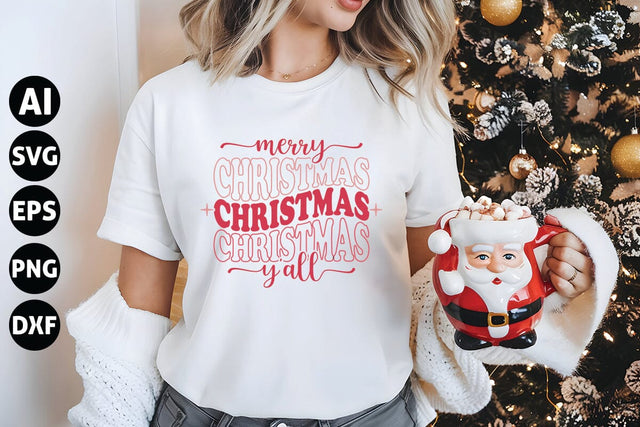 Merry Christmas Y'all Svg, Funny Christmas Svg SVG shah alam 