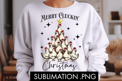 Merry Cluckin' Christmas PNG Sublimation Sublimation Freeling Design House 