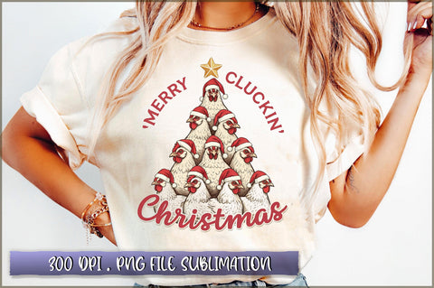 Merry Cluckin Christmas Sublimation Sublimation Shetara Begum 