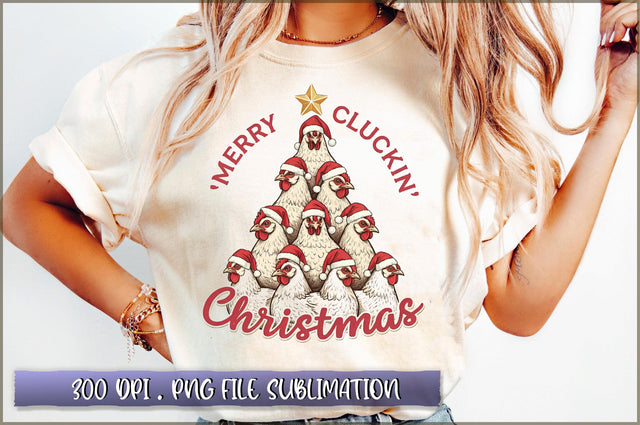 Merry Cluckin Christmas Sublimation Sublimation Shetara Begum 