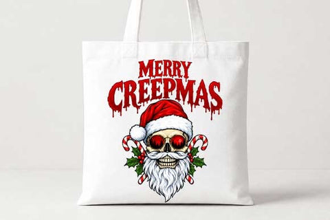 Merry Creepmas Skull Santa PNG SVG BillahCrafts 
