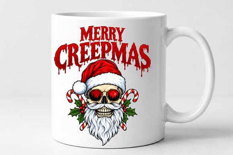 Merry Creepmas Skull Santa PNG SVG BillahCrafts 