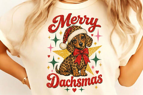 Merry Dachsmas Dachshund Christmas PNG Sublimation SVGista 