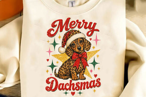 Merry Dachsmas Dachshund Christmas PNG Sublimation SVGista 
