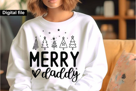 Merry Daddy Christmas SVG, Funny Holiday Quote Cut File for Cricut and Silhouette SVG Isabella Machell 