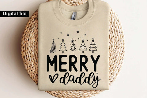 Merry Daddy Christmas SVG, Funny Holiday Quote Cut File for Cricut and Silhouette SVG Isabella Machell 