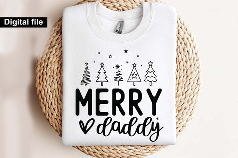 Merry Daddy Christmas SVG, Funny Holiday Quote Cut File for Cricut and Silhouette SVG Isabella Machell 