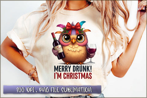 Merry drunk! i'm christmas Sublimation Sublimation Shetara Begum 