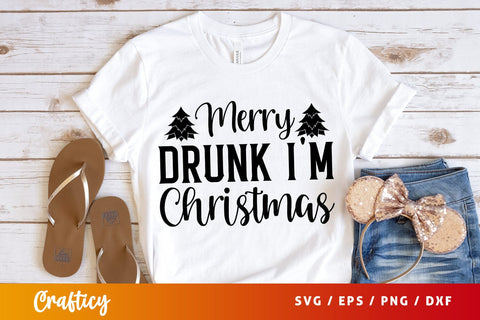 Merry Drunk I'm Christmas SVG Design SVG Designangry 