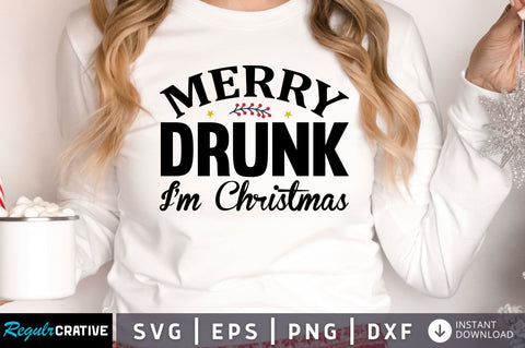 merry drunk im christmas SVG Design SVG Regulrcrative 