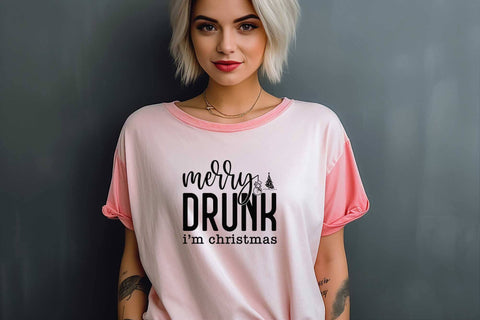 Merry Drunk I'm Christmas Svg File for Merry Christmas Winter Holiday, Christmas Svg, Christmas Jumper, Merry Christmas Svg, Winter Svg SVG DesignDestine 
