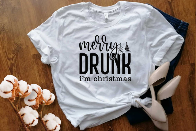 Merry Drunk I'm Christmas Svg File for Merry Christmas Winter Holiday, Christmas Svg, Christmas Jumper, Merry Christmas Svg, Winter Svg SVG DesignDestine 