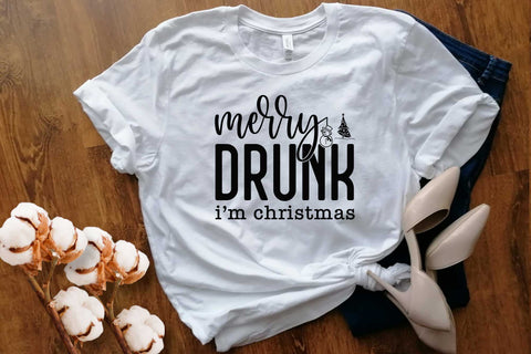 Merry Drunk I'm Christmas Svg File for Merry Christmas Winter Holiday, Christmas Svg, Christmas Jumper, Merry Christmas Svg, Winter Svg SVG DesignDestine 