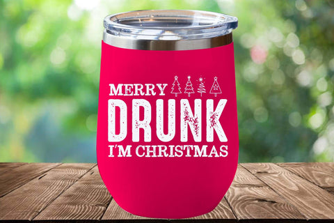 Merry Drunk I’m Christmas SVG, Funny Holiday Quote Cut File for Cricut and Silhouette SVG Isabella Machell 