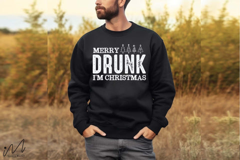 Merry Drunk I’m Christmas SVG, Funny Holiday Quote Cut File for Cricut and Silhouette SVG Isabella Machell 