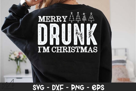 Merry Drunk I’m Christmas SVG, Funny Holiday Quote Cut File for Cricut and Silhouette SVG Isabella Machell 
