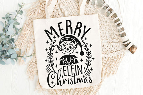 Merry Elfin Christmas| Funny Elf Christmas SVG Cutting Files. SVG CosmosFineArt 
