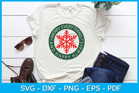 Merry Everything And Happy Always Christmas SVG PNG EPS Cut File SVG Creativedesigntee 