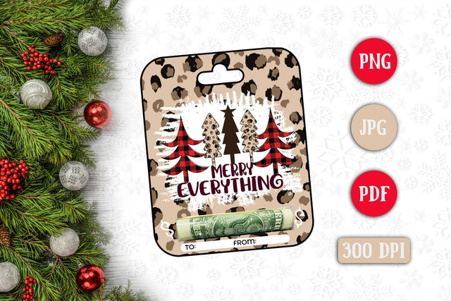 Merry Everything PNG Christmas Money Card Sublimation CraftLabSVG 