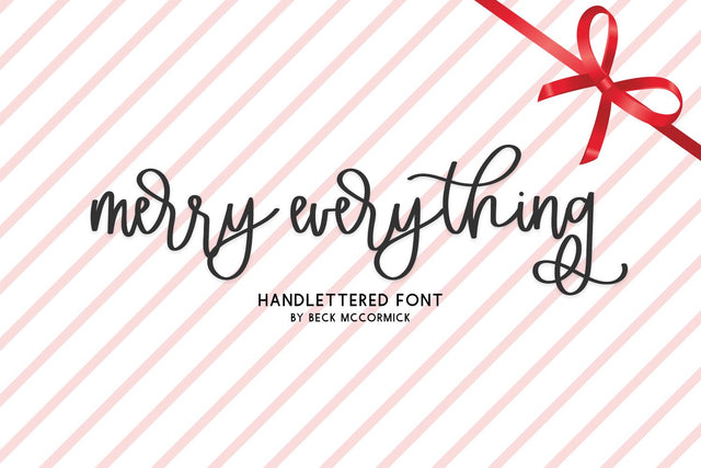 Merry Everything Script Font Beck McCormick 