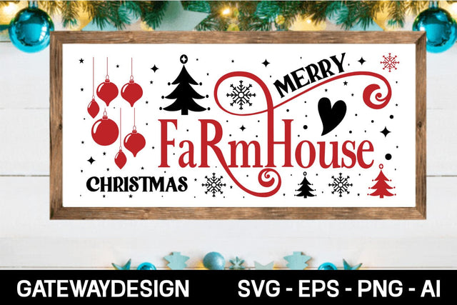 Merry Farmhouse Christmas Svg Design SVG designmaster24 